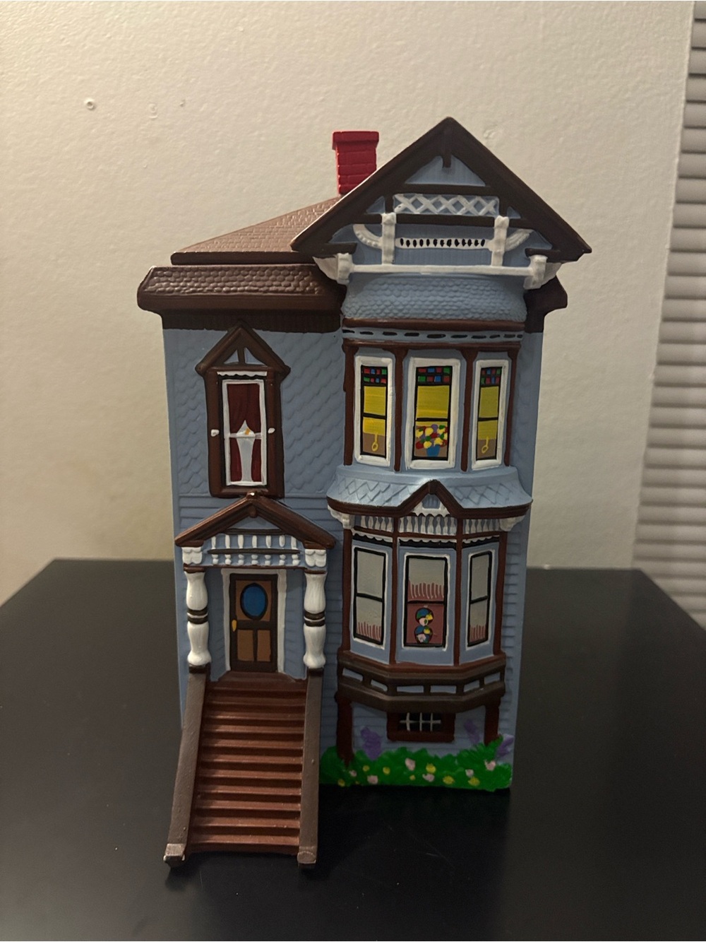 Hand-Painted Ceramic Victorian San Francisco House Cookie Jar